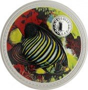 Cook Islands Dollar Regal Angelfish 1999 Proof KM# 363 1 OZ 999 SILVER 1 DOLLAR coin reverse Cook Islands Dollar Regal Angelfish 1999 Proof KM# 363 1 OZ 999 SILVER 1 DOLLAR coin reverse