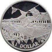 Cook Islands 1 Dollar 50th Anniversary. Accession of Queen Elizabeth II 2000 Proof KM# 380 1 DOLLAR coin reverse Cook Islands 1 Dollar 50th Anniversary. Accession of Queen Elizabeth II 2000 Proof KM# 380 1 DOLLAR coin reverse