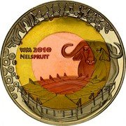 Fiji 1 Dollar FIFA World Cup. South Africa 2010 KM# 161 WM 2010 NELSPRUIT coin reverse Fiji 1 Dollar FIFA World Cup. South Africa 2010 KM# 161 WM 2010 NELSPRUIT coin reverse