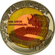 Fiji 1 Dollar FIFA World Cup. South Africa 2010 KM# 156 WM 2010 JOHANNESBURG coin reverse Fiji 1 Dollar FIFA World Cup. South Africa 2010 KM# 156 WM 2010 JOHANNESBURG coin reverse