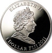 Fiji 1 Dollar Venus 2011 KM# 185 ELIZABETH II 1 DOLLAR FIJI 2011 coin obverse Fiji 1 Dollar Venus 2011 KM# 185 ELIZABETH II 1 DOLLAR FIJI 2011 coin obverse