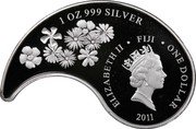 Fiji Dollar Year of the Rabbit 2011 Proof KM# 179 ELIZABETH II ONE DOLLAR FIJI 2011 1 OZ 999 SILVER coin obverse Fiji Dollar Year of the Rabbit 2011 Proof KM# 179 ELIZABETH II ONE DOLLAR FIJI 2011 1 OZ 999 SILVER coin obverse