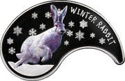 Fiji Dollar Year of the Rabbit 2011 Proof KM# 179 WINTER RABBIT coin reverse Fiji Dollar Year of the Rabbit 2011 Proof KM# 179 WINTER RABBIT coin reverse