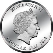 Fiji Dollar Basel 2012 KM# 205 ELIZABETH II 1 DOLLAR FIJI 2012 coin obverse Fiji Dollar Basel 2012 KM# 205 ELIZABETH II 1 DOLLAR FIJI 2012 coin obverse