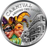 Fiji Dollar New Orleans 2012 KM# 203 CARNIVAL AROUND THE WORLD NEW ORLEANS coin reverse Fiji Dollar New Orleans 2012 KM# 203 CARNIVAL AROUND THE WORLD NEW ORLEANS coin reverse