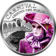 Fiji Dollar Venice 2012 KM# 201 CARNIVAL AROUND THE WORLD VENICE coin reverse Fiji Dollar Venice 2012 KM# 201 CARNIVAL AROUND THE WORLD VENICE coin reverse