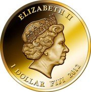 Fiji Dollar Matthew 2012 Prooflike KM# 402 ELIZABETH II 1 DOLLAR FIJI 2012 coin obverse Fiji Dollar Matthew 2012 Prooflike KM# 402 ELIZABETH II 1 DOLLAR FIJI 2012 coin obverse