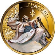 Fiji Dollar Thaddeus 2012 Prooflike KM# 395 THADDEUS coin reverse Fiji Dollar Thaddeus 2012 Prooflike KM# 395 THADDEUS coin reverse