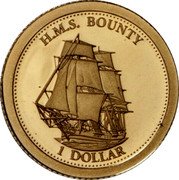 Fiji 1 Dollar H.M.S. Bounty 2013 Proof KM# 349 H.M.S. BOUNTY 1 DOLLAR coin reverse Fiji 1 Dollar H.M.S. Bounty 2013 Proof KM# 349 H.M.S. BOUNTY 1 DOLLAR coin reverse