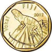 Fiji Dollar Banded Iguana. Saqamoli 2012 KM# 336 VOKAI FIJI 2012 coin obverse Fiji Dollar Banded Iguana. Saqamoli 2012 KM# 336 VOKAI FIJI 2012 coin obverse