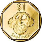 Fiji Dollar Banded Iguana. Saqamoli 2012 KM# 336 $1 SAQAMOLI coin reverse Fiji Dollar Banded Iguana. Saqamoli 2012 KM# 336 $1 SAQAMOLI coin reverse