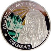 Fiji Dollar Reggae 2012 Proof KM# 213 MUSIC IS MY LIFE REGGAE coin reverse Fiji Dollar Reggae 2012 Proof KM# 213 MUSIC IS MY LIFE REGGAE coin reverse
