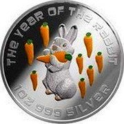 Fiji Dollar Year of the Rabbit 2011 Proof KM# 176 THE YEAR OF THE RABBIT 1 OZ 999 SILVER coin reverse Fiji Dollar Year of the Rabbit 2011 Proof KM# 176 THE YEAR OF THE RABBIT 1 OZ 999 SILVER coin reverse