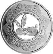 Fiji Dollar Year of the Rabbit. Filigree 2011 Proof KM# 177 THE YEAR OF THE RABBIT coin reverse Fiji Dollar Year of the Rabbit. Filigree 2011 Proof KM# 177 THE YEAR OF THE RABBIT coin reverse