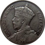 Fiji Florin George V 1936 KM# 5 GEORGE V KING EMPEROR coin obverse Fiji Florin George V 1936 KM# 5 GEORGE V KING EMPEROR coin obverse