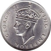 Fiji Florin George VI 1941 KM# 13 GEORGE VI KING EMPEROR coin obverse Fiji Florin George VI 1941 KM# 13 GEORGE VI KING EMPEROR coin obverse