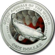 Fiji One Dollar Koi Carp 2009 KM# 138 GREAT ANIMALS OF THE WORLD KOI CARP 錦鯉 CARPA KOI КАРПЫ КОИ KOICARP ONE DOLLAR coin reverse Fiji One Dollar Koi Carp 2009 KM# 138 GREAT ANIMALS OF THE WORLD KOI CARP 錦鯉 CARPA KOI КАРПЫ КОИ KOICARP ONE DOLLAR coin reverse