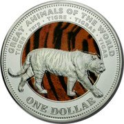 Fiji One Dollar Tiger 2009 KM# 144 GREAT ANIMALS OF THE WORLD TIGER ТИГР TIGRE TIGRAS TIGAR ONE DOLLAR coin reverse Fiji One Dollar Tiger 2009 KM# 144 GREAT ANIMALS OF THE WORLD TIGER ТИГР TIGRE TIGRAS TIGAR ONE DOLLAR coin reverse