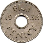 Fiji Penny Edward VIII 1936 KM# 6 FIJI 19 36 PENNY coin reverse Fiji Penny Edward VIII 1936 KM# 6 FIJI 19 36 PENNY coin reverse