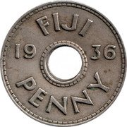 Fiji Penny George V 1936 KM# 2 FIJI 19 34 PENNY coin reverse Fiji Penny George V 1936 KM# 2 FIJI 19 34 PENNY coin reverse