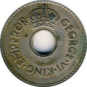 Fiji Penny George VI 1945 KM# 7 GEORGE VI KING EMPEROR coin obverse Fiji Penny George VI 1945 KM# 7 GEORGE VI KING EMPEROR coin obverse