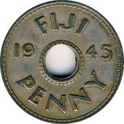 Fiji Penny George VI 1945 KM# 7 FIJI 19 40 PENNY coin reverse Fiji Penny George VI 1945 KM# 7 FIJI 19 40 PENNY coin reverse