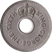 Fiji Penny George VI 1950 KM# 17 KING GEORGE THE SIXTH coin obverse Fiji Penny George VI 1950 KM# 17 KING GEORGE THE SIXTH coin obverse