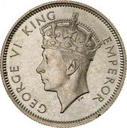 Fiji Shilling Outrigger 1937 KM# 9 GEORGE VI KING EMPEROR coin obverse Fiji Shilling Outrigger 1937 KM# 9 GEORGE VI KING EMPEROR coin obverse