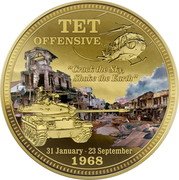Niue Two Dollars ANZAC Tet Offensive 50th Anniversary 2023 TET OFFENSIVE 31 JANUARY - 23 SEPTEMBER 1968 "CRACK THE SKY, SHAKE THE EARTH" coin reverse Niue Two Dollars ANZAC Tet Offensive 50th Anniversary 2023 TET OFFENSIVE 31 JANUARY - 23 SEPTEMBER 1968 "CRACK THE SKY, SHAKE THE EARTH" coin reverse