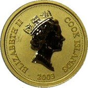 Cook Islands 2 Dollars Love Swing. Bluebird 2003 Proof KM# 1142 ELIZABETH II COOK ISLANDS 2003 coin obverse Cook Islands 2 Dollars Love Swing. Bluebird 2003 Proof KM# 1142 ELIZABETH II COOK ISLANDS 2003 coin obverse