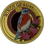 Cook Islands 2 Dollars Love Swing. Bluebird 2003 Proof KM# 1142 WINGS OF LOVE $2 coin reverse Cook Islands 2 Dollars Love Swing. Bluebird 2003 Proof KM# 1142 WINGS OF LOVE $2 coin reverse
