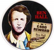 Cook Islands Two Dollars Ben Hall 2003 Proof KM# 1125 BEN HALL coin reverse Cook Islands Two Dollars Ben Hall 2003 Proof KM# 1125 BEN HALL coin reverse