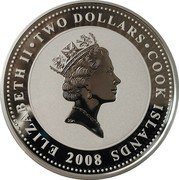 Cook Islands Two Dollars Love is Precious 2008 Prooflike KM# 528 ELIZABETH II TWO DOLLARS COOK ISLANDS RDM 2008 coin obverse Cook Islands Two Dollars Love is Precious 2008 Prooflike KM# 528 ELIZABETH II TWO DOLLARS COOK ISLANDS RDM 2008 coin obverse