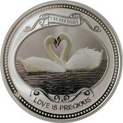 Cook Islands Two Dollars Love is Precious 2008 Prooflike KM# 528 1 OZ. 999 SILVER LOVE IS PRECIOUS coin reverse Cook Islands Two Dollars Love is Precious 2008 Prooflike KM# 528 1 OZ. 999 SILVER LOVE IS PRECIOUS coin reverse