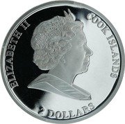 Cook Islands 2 Dollars Remember Lech Kaczynski 2011 KM# 1384 ELIZABETH II COOK ISLANDS 2 DOLLARS coin obverse Cook Islands 2 Dollars Remember Lech Kaczynski 2011 KM# 1384 ELIZABETH II COOK ISLANDS 2 DOLLARS coin obverse