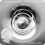 Cook Islands 2 Dollars Space-Time Continuum 2015 Proof KM# 1693 COOK ISLANDS - ELIZABETH II IRB 2 DOLLARS coin obverse