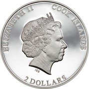 Cook Islands 2 Dollars Mouflon 2015 Proof KM# 1692 ELIZABETH II COOK ISLANDS IRB 2 DOLLARS coin obverse