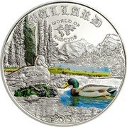 Cook Islands 2 Dollars Mallard 2015 Proof KM# 1690 MALLARD WORLD OF HUNTING 2015 coin reverse