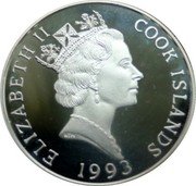 Cook Islands 20 Dollars Elizabeth II 1996 Olympics-Pole Vaulter and Runner 1993 Proof KM# 161 ELIZABETH II COOK ISLANDS RDM 1993 coin obverse Cook Islands 20 Dollars Elizabeth II 1996 Olympics-Pole Vaulter and Runner 1993 Proof KM# 161 ELIZABETH II COOK ISLANDS RDM 1993 coin obverse