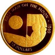 Cook Islands 20 Dollars First Man on the Moon 1995 Proof KM# 270 FIRST MAN ON THE MOON 1969 20 DOLLARS coin reverse Cook Islands 20 Dollars First Man on the Moon 1995 Proof KM# 270 FIRST MAN ON THE MOON 1969 20 DOLLARS coin reverse