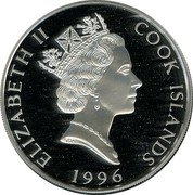 Cook Islands 20 Dollars Olympic National Park 1996 Proof KM# 287 ELIZABETH II COOK ISLANDS 1996 coin obverse Cook Islands 20 Dollars Olympic National Park 1996 Proof KM# 287 ELIZABETH II COOK ISLANDS 1996 coin obverse