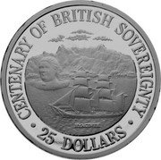 Cook Islands 25 Dollars 100th Anniversary of British Rule 1988 Proof KM# 42 CENTENARY OF BRITISH SOVEREIGNTY HYACINTH 25 DOLLARS coin reverse Cook Islands 25 Dollars 100th Anniversary of British Rule 1988 Proof KM# 42 CENTENARY OF BRITISH SOVEREIGNTY HYACINTH 25 DOLLARS coin reverse