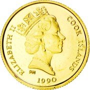 Cook Islands 25 Dollars Elizabeth II Eagle 1990 Proof KM# 86 ELIZABETH II COOK ISLANDS PM 1997 coin obverse Cook Islands 25 Dollars Elizabeth II Eagle 1990 Proof KM# 86 ELIZABETH II COOK ISLANDS PM 1997 coin obverse