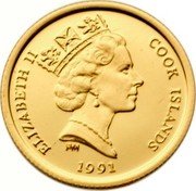 Cook Islands 25 Dollars Panda Bear 1991 Proof KM# 241 ELIZABETH II COOK ISLANDS PM 1991 coin obverse Cook Islands 25 Dollars Panda Bear 1991 Proof KM# 241 ELIZABETH II COOK ISLANDS PM 1991 coin obverse