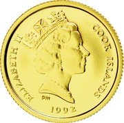 Cook Islands 25 Dollars Przewalski's Horse 1992 Proof KM# 138 ELIZABETH II COOK ISLANDS 1992 PM RDM coin obverse Cook Islands 25 Dollars Przewalski's Horse 1992 Proof KM# 138 ELIZABETH II COOK ISLANDS 1992 PM RDM coin obverse