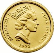 Cook Islands 25 Dollars Endangered Animal - Lion 1992 Proof KM# 242 ELIZABETH II COOK ISLANDS PM 1992 coin obverse Cook Islands 25 Dollars Endangered Animal - Lion 1992 Proof KM# 242 ELIZABETH II COOK ISLANDS PM 1992 coin obverse