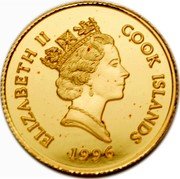 Cook Islands 25 Dollars Yellowstone National Park 1996 Proof KM# 292 ELIZABETH II COOK ISLANDS RDM 1996 coin obverse Cook Islands 25 Dollars Yellowstone National Park 1996 Proof KM# 292 ELIZABETH II COOK ISLANDS RDM 1996 coin obverse