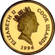 Cook Islands 25 Dollars Olympic National Park 1996 Proof KM# 291 ELIZABETH II COOK ISLANDS 1996 coin obverse Cook Islands 25 Dollars Olympic National Park 1996 Proof KM# 291 ELIZABETH II COOK ISLANDS 1996 coin obverse
