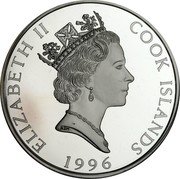 Cook Islands 25 Dollars Olympic National Park 1996 Proof KM# 289 ELIZABETH II COOK ISLANDS 1996 coin obverse Cook Islands 25 Dollars Olympic National Park 1996 Proof KM# 289 ELIZABETH II COOK ISLANDS 1996 coin obverse