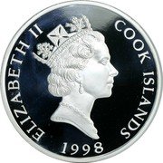 Cook Islands 25 Dollars 2000 Summer Olympics. Sydney 1998 Proof KM# 932 ELIZABETH II COOK ISLANDS 1998 RDM coin obverse Cook Islands 25 Dollars 2000 Summer Olympics. Sydney 1998 Proof KM# 932 ELIZABETH II COOK ISLANDS 1998 RDM coin obverse